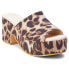 Фото #2 товара BEACH by Matisse Terry Leopard Platform Clog Womens Beige Dress Sandals TERRY-9