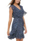 ფოტო #3 პროდუქტის Petite Printed Ruffled Fit & Flare Dress