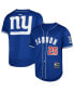 Фото #1 товара Men's Saquon Barkley Royal New York Giants Mesh Baseball Button-Up T-shirt
