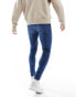 Фото #3 товара ASOS DESIGN spray on jeans with power stretch in tinted mid wash blue