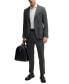 ფოტო #3 პროდუქტის Men’s Micro-Patterned Slim-Fit Trousers