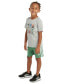 Фото #4 товара Комплект для маленьких мальчиков Адидас футболка и шорты, сшитые из хлопка, 2 штуки.