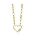 ფოტო #1 პროდუქტის Gigi Girl Kids/Young Teens 14K Gold Plated Cubic Zirconia Heart Charm Necklace