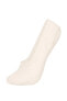 Kadın Lazer Kesim 2'li Microfiber Babet Çorap B6058axns