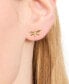 Фото #3 товара Gold-Tone Pavé Dragonfly Stud Earrings