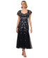 ფოტო #1 პროდუქტის Women's Embellished Godet-Pleated Dress