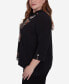 ფოტო #5 პროდუქტის Plus Size Rue Rivoli Women's Cowl Neck Floral Textured Top