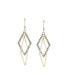 ფოტო #1 პროდუქტის Women's Gold Rhombus Drop Earrings