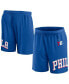 Фото #1 товара Men's Royal Philadelphia 76ers Free Throw Mesh Shorts