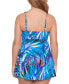 Фото #2 товара Women's Printed Bow-Front Swim Dress, Created for Macy's