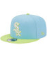 ფოტო #5 პროდუქტის Men's Light Blue, Neon Green Chicago White Sox Spring Basic Two-Tone 9FIFTY Snapback Hat