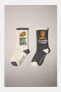 6-14 years/ 2-pack of garfield © paws inc long socks