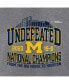 Фото #4 товара Men's Heather Gray Michigan Wolverines College Football Playoff 2023 National Champions Hometown Tri-Blend T-shirt