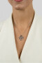 Фото #3 товара Beautiful silver bicolor pendant with zircons Heart PT81WR