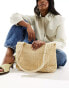 Glamorous straw tote bag in natural