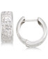 ფოტო #1 პროდუქტის Textured Wide Huggie Hoop Earrings