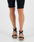Фото #4 товара Petite Raw-Edge Denim Bermuda Shorts, Created for Macy's