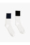 Tenis Çorabı Pamuk Karışımlı Renk Bloklu