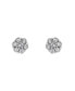 ფოტო #3 პროდუქტის Dainty Cluster Stud Design Certified Natural Diamond Earrings (0.05 cttw) 10k Yellow Gold