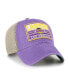 ფოტო #2 პროდუქტის Men's Purple, Natural Los Angeles Lakers Four Stroke Clean Up Snapback Hat