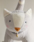 Children's soft toy cat with wheels