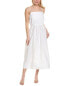 Stateside Heavy Poplin Open Back Sleeveless Midi Dress Women's White Xs