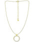 Фото #3 товара Giani Bernini cubic Zirconia Open Circle Pendant Necklace, 16" + 2" extender, Created for Macy's