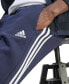 Фото #3 товара Men's Essentials 3-Stripes Fleece Track Pants