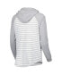 ფოტო #2 პროდუქტის Women's Heathered Gray, White Arizona State Sun Devils Gloria Raglan Long Sleeve Hoodie T-shirt
