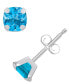 ფოტო #1 პროდუქტის Gemstone Stud Earrings in 10k White Gold