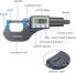 AUTOUTLET Micrometer Digital Outside Micrometer 0-25 mm / 0.001 mm, High Precision LCD Digital Micrometer Caliper Length Measuring Tool Micrometer 0.001 mm (0.00005 Inches)