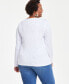 Фото #2 товара Plus Size Button-Front Long-Sleeve Top, Created for Macy's