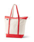 Фото #1 товара Large Natural 5 Pocket Zip Top Long Handle Canvas Tote Bag