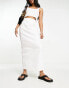 Фото #1 товара ASOS DESIGN twill maxi pencil skirt in white