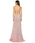 Фото #2 товара Women's Embellished Gown with Slit And Low Back