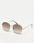 AIRE atria oversized round sunglasses in gold