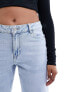 Фото #7 товара Pimkie high waisted straight leg jeans in light blue wash