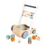 Фото #6 товара Игрушка развивающая Janod Тележка "Милый Кокон" с набором буквено-цифровых кубиков