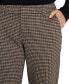 Liverpool Women's Kelsey Mid Rise Plaid Knit Straight-Leg Pants Blk/Tan Check, 0 - фото #4