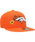 Фото #4 товара Men's Orange Denver Broncos Chain Stitch Heart 59FIFTY Fitted Hat