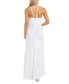 ფოტო #2 პროდუქტის Junior's Sleeveless Slit-Front Sequin Gown