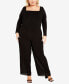 Plus Size Victoria Relaxed Fit Pull On Pants