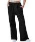 ფოტო #1 პროდუქტის Women's Side Stripe Elastic Waist Jersey Pants