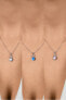 Фото #4 товара Silver necklace with synthetic opal NCL155W