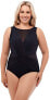 Фото #1 товара Miraclesuit 278196 Women Plus Size Tummy Control One Piece Swimsuit, Black, 16W