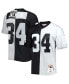 Men's Bo Jackson Black and Silver Las Vegas Raiders 1988 Split Legacy Replica Jersey