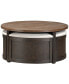 Dawnwood 42" Wood Round Cocktail Nesting Table, Created for Macy's