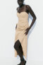 Фото #7 товара Платье миди из смесового льна ZARA