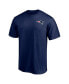 Фото #3 товара Men's Navy New England Patriots #1 Dad Logo T-shirt