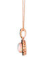 Фото #2 товара Le Vian multi-Gemstone Halo Adjustable 20" Pendant Necklace (1-7/8 ct. t.w) in 14k Rose Gold